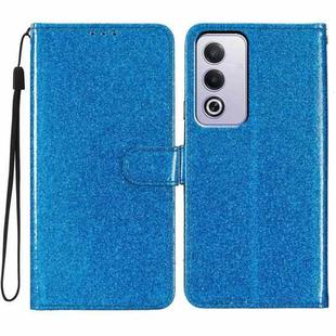 For OPPO A3 Pro Glitter Powder Flip Leather Phone Case(Blue)