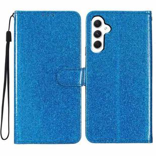 For Samsung Galaxy A05s Glitter Powder Flip Leather Phone Case(Blue)