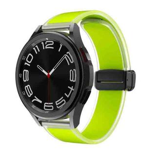 For Samsung Galaxy Watch6 / 5 / 4 Translucent Magnetic Black Buckle Silicone Watch Band(Green)