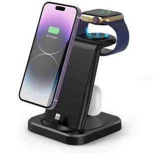 For iPhone / Apple Watch / AirPods Series 4 in 1 Wireless Charger Holder(Black)