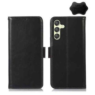 For Xiaomi 14 Magnetic Crazy Horse Texture Genuine Leather RFID Phone Case(Black)