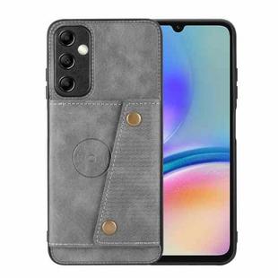 For Samsung Galaxy A25 5G Double Buckle Card Slots Magnetic Phone Case(Grey)