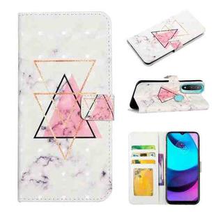 For Motorola Moto E20 / E30 / E40 Oil Embossed 3D Drawing Leather Phone Case(Triangular Marble)