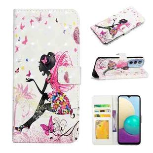 For Motorola Moto G62 Oil Embossed 3D Drawing Leather Phone Case(Flower Fairy)