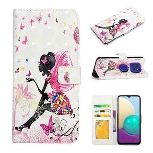 For Motorola Moto G9 Play / E7 Plus Oil Embossed 3D Drawing Leather Phone Case(Flower Fairy)