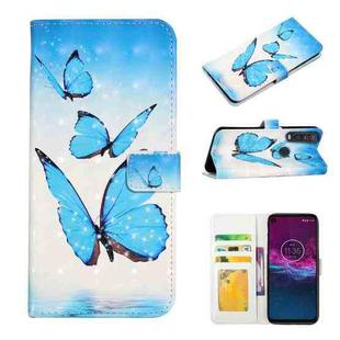 For Motorola One Action Oil Embossed 3D Drawing Leather Phone Case(3 Butterflies)