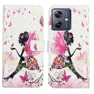 For Motorola Moto G14 4G Oil Embossed 3D Drawing Leather Phone Case(Flower Fairy)