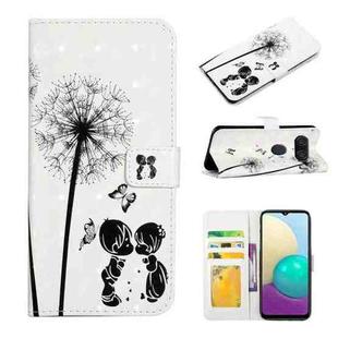 For Xiaomi Redmi K50 Oil Embossed 3D Drawing Leather Phone Case(Couple Dandelion)