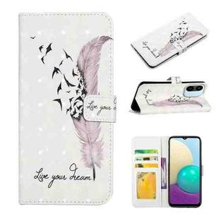 For Xiaomi Redmi A1 Oil Embossed 3D Drawing Leather Phone Case(Feather)
