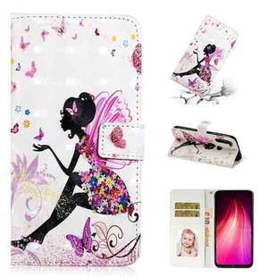 For Xiaomi Redmi Note 8T Oil Embossed 3D Drawing Leather Phone Case(Flower Fairy)