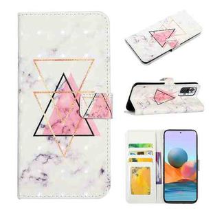 For Xiaomi Redmi Note 10 Pro Oil Embossed 3D Drawing Leather Phone Case(Triangular Marble)