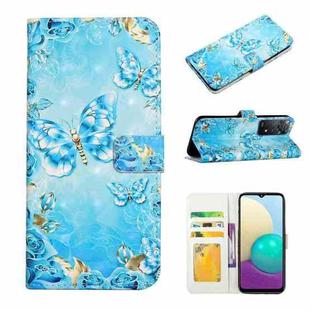 For Xiaomi Redmi Note 11 / 11S Oil Embossed 3D Drawing Leather Phone Case(Blue Butterflies)