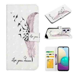 For Xiaomi Redmi Note 12 Pro Global Oil Embossed 3D Drawing Leather Phone Case(Feather)