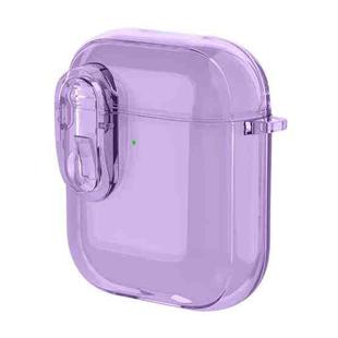 For AirPods 1 / 2 Ice Crystals Shockproof Earphone Protective Case(Purple)