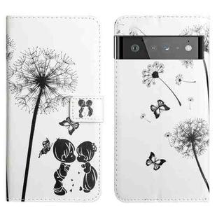 For Google Pixel 6 Pro Oil Embossed 3D Drawing Leather Phone Case(Couple Dandelion)