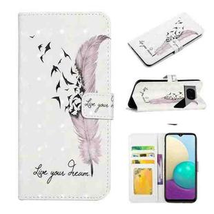 For Google Pixel 7 Oil Embossed 3D Drawing Leather Phone Case(Feather)
