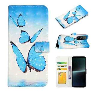 For Sony Xperia 10 V Oil Embossed 3D Drawing Leather Phone Case(3 Butterflies)