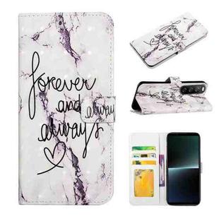 For Sony Xperia 10 V Oil Embossed 3D Drawing Leather Phone Case(Words Marble)