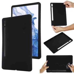 For Samsung Galaxy Tab S9 Pure Color Liquid Silicone Shockproof Tablet Case(Black)