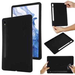 For Samsung Galaxy Tab S10 FE Pure Color Liquid Silicone Shockproof Tablet Case(Black)