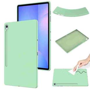 For Samsung Galaxy Tab S10 FE+ Pure Color Liquid Silicone Shockproof Tablet Case(Green)