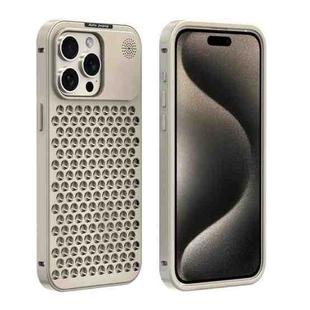 For iPhone 15 Pro Max R-JUST RJ58 Aromatherapy Metal Cooling Phone Case(Gold)