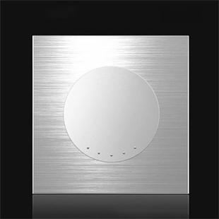 86mm Gray Aluminum Wire Drawing LED Switch Panel, Style:One Open Multiple Control