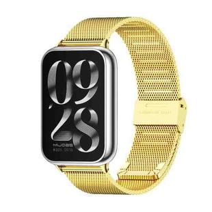 For Xiaomi Mi Band 8 Pro Mijobs Milan Buckle Stainless Steel Watch Band(Gold)