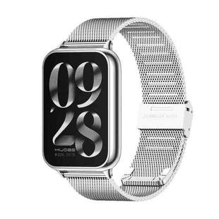 For Xiaomi Mi Band 8 Pro Mijobs Milan Buckle Stainless Steel Watch Band(Silver)