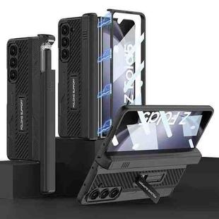 For Samsung Galaxy Z Fold5 GKK Integrated Folding Mech Shell PC Phone Case with Slide Pen Box(Black)