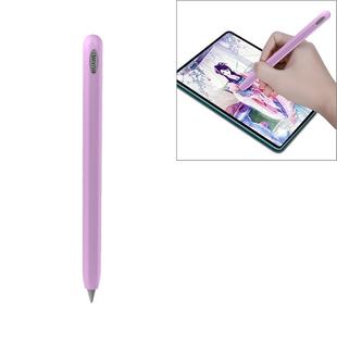 For Huawei M-pencil Stylus Touch Pen Integrated Non-slip Silicone Protective Cover(Light Purple)