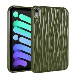 For iPad mini 6 Jelly Color Water Ripple TPU Tablet Case(Dark Green)