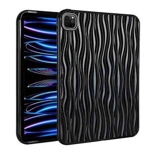 For iPad Pro 12.9 2022 / 2021 / 2020 Jelly Color Water Ripple TPU Tablet Case(Black)