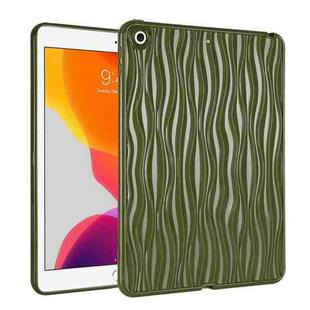 For iPad 10.2 2021 / 2020 / 2019 Jelly Color Water Ripple TPU Tablet Case(Dark Green)