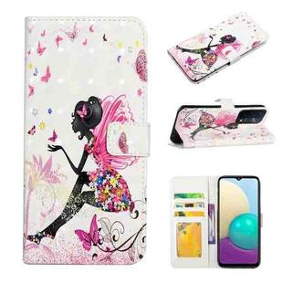 For OPPO A54 5G / A74 / A93 Oil Embossed 3D Drawing Leather Phone Case(Flower Fairy)