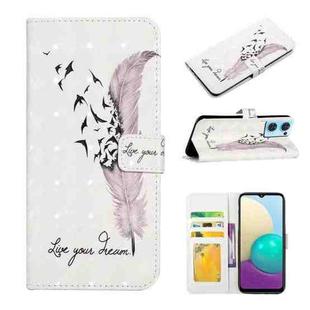 For OPPO Find X5 Lite Oil Embossed 3D Drawing Leather Phone Case(Feather)