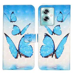 For OPPO A79 5G Oil Embossed 3D Drawing Leather Phone Case(3 Butterflies)