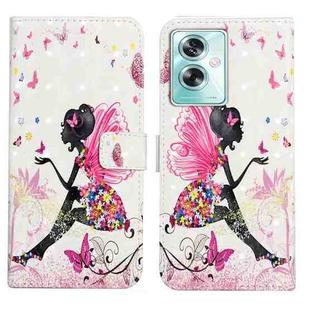 For OPPO A79 5G Oil Embossed 3D Drawing Leather Phone Case(Flower Fairy)