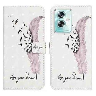 For OPPO A79 5G Oil Embossed 3D Drawing Leather Phone Case(Feather)