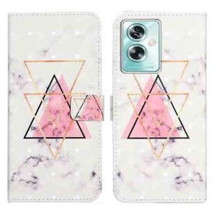 For OPPO A79 5G Oil Embossed 3D Drawing Leather Phone Case(Triangular Marble)