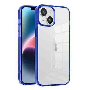 For iPhone 14 Plus Ice Color Clear Acrylic Hybrid TPU Phone Case(Transparent Blue)