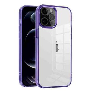 For iPhone 12 Pro Ice Color Clear Acrylic Hybrid TPU Phone Case(Transparent Purple)