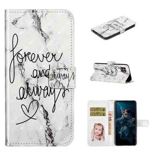 For Huawei P40 lite Oil Embossed 3D Drawing Leather Phone Case(Words Marble)