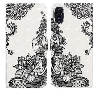 For Honor 200 Oil Embossed 3D Drawing Leather Phone Case(Lace Flower)