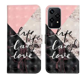 For Honor 200 Lite Global Oil Embossed 3D Drawing Leather Phone Case(Stitching Marble)