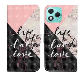 For Honor 400 Lite Global Oil Embossed 3D Drawing Leather Phone Case(Stitching Marble)