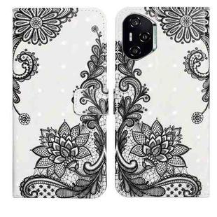 For Honor 400 Pro Global 160.8mm Oil Embossed 3D Drawing Leather Phone Case(Lace Flower)