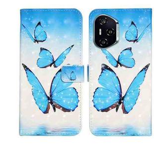 For Honor 400 Global 156.5mm Oil Embossed 3D Drawing Leather Phone Case(3 Butterflies)