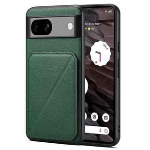 For Google Pixel 7a Denior Calf Texture Holder Electroplating Phone Case(Green)