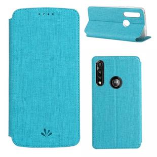 For Motorola Moto G Power ViLi Magnetic Suction Shockproof TPU + PU Horizontal Flip Protective Case with Card Slot & Holder(Blue)